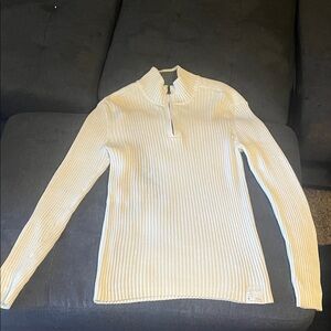 Express Gray and Cream Ribbed Sweater